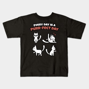 Everyday is a Purrfect Day - Funny Cat T shirt Kids T-Shirt